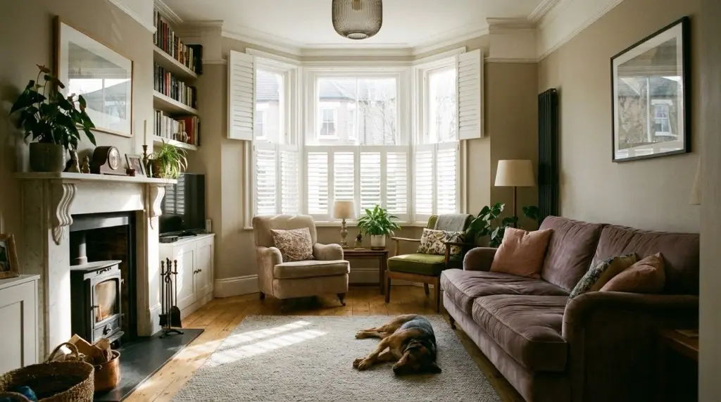 Bay Window Shutters fitted in a Yorkshire home
