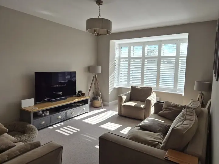 Two offices, bedroom, landing and lounge bay shutters in Garforth