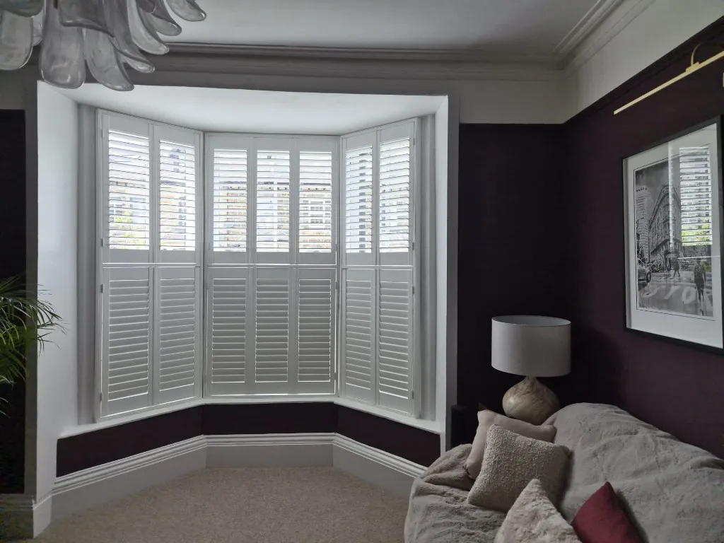 Tier-on-tier bay shutters in Harrogate