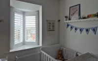 Shaped shutters for V windows and bay in Rawdon, Leeds — Rawdon, Leeds