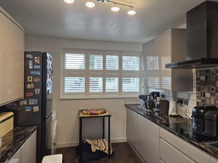 Kitchen tier-on-tier shutters in Wakefield