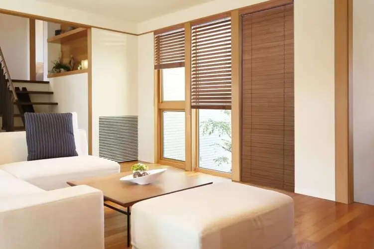 Wooden blinds in an Acomb utility or bathroom window